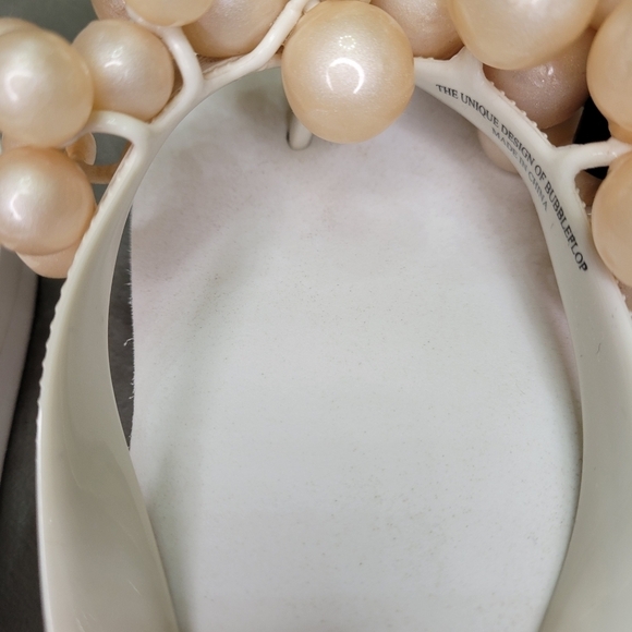 💍💎Platform Wedding Bridal Flipflops Women Size 6 [EUC] with Bubbles - Picture 14 of 17